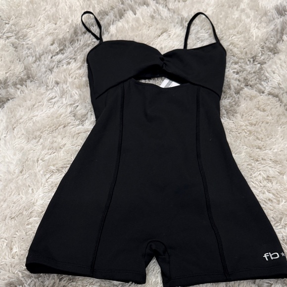 Frankie's Bikinis Pants - FB Black Cutout Romper